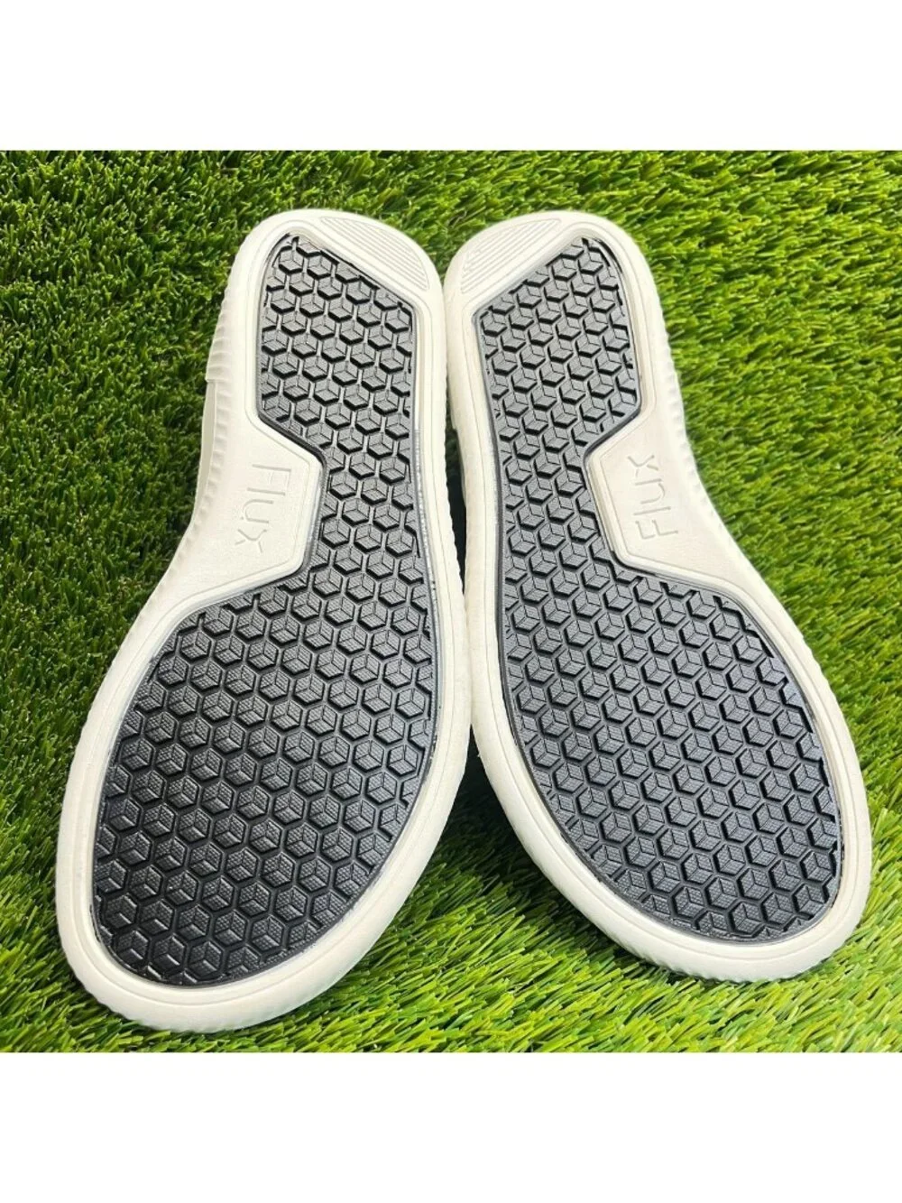 Flux Footwear Adapt Leather Trainer White Mens Size 9.5 Athletic Shoes Sneakers